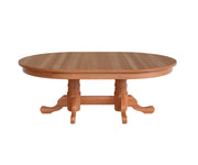 Hermie's Traditional Reeded Double Pedestal Table - Amish Handcrafted Solid Wood