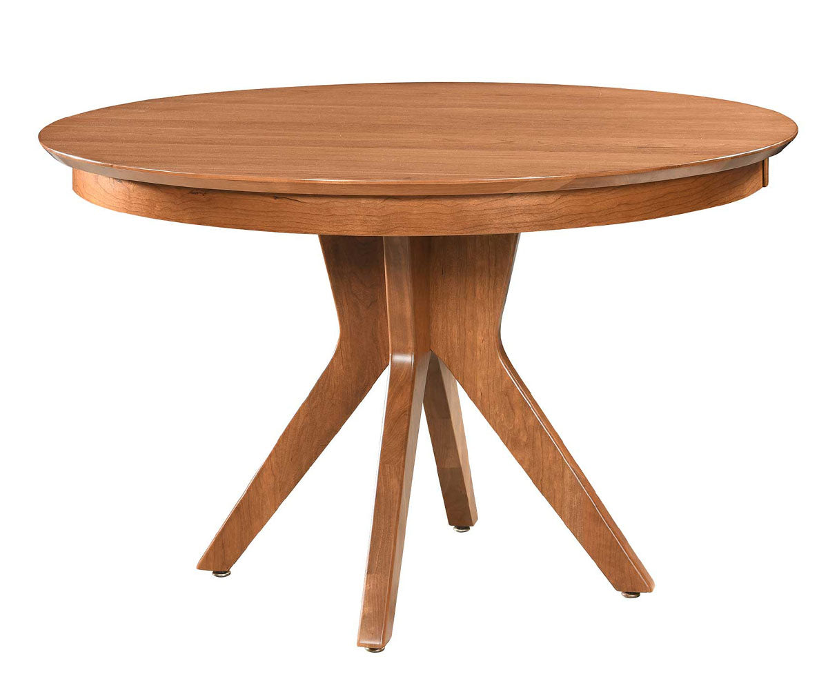 Hermie's Willow Single Pedestal Table - Amish Handcrafted Solid Wood
