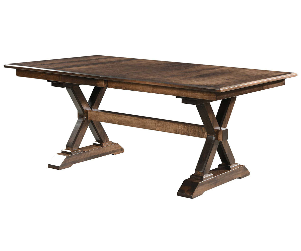 Hermie's York Double Pedestal Table - Amish Handcrafted Solid Wood
