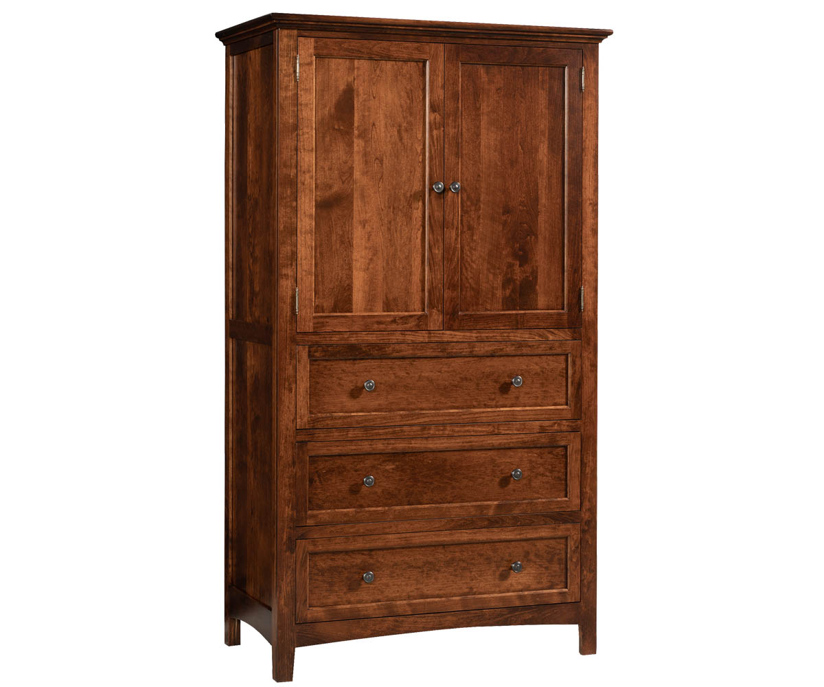 Millcraft Albany Armoire - Amish Handcrafted Solid Wood