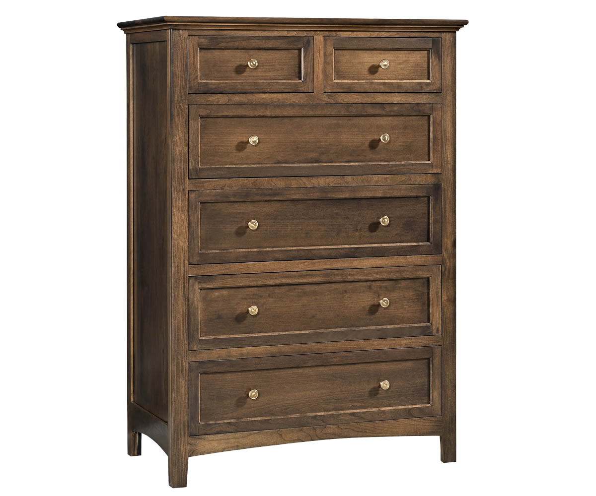 Millcraft Albany Large 6 Drw Chest - Amish Handcrafted Solid Wood