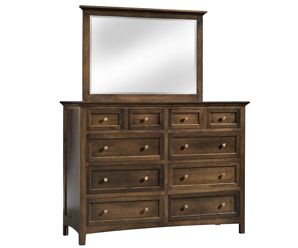Millcraft Albany High Dresser - Amish Handcrafted Solid Wood