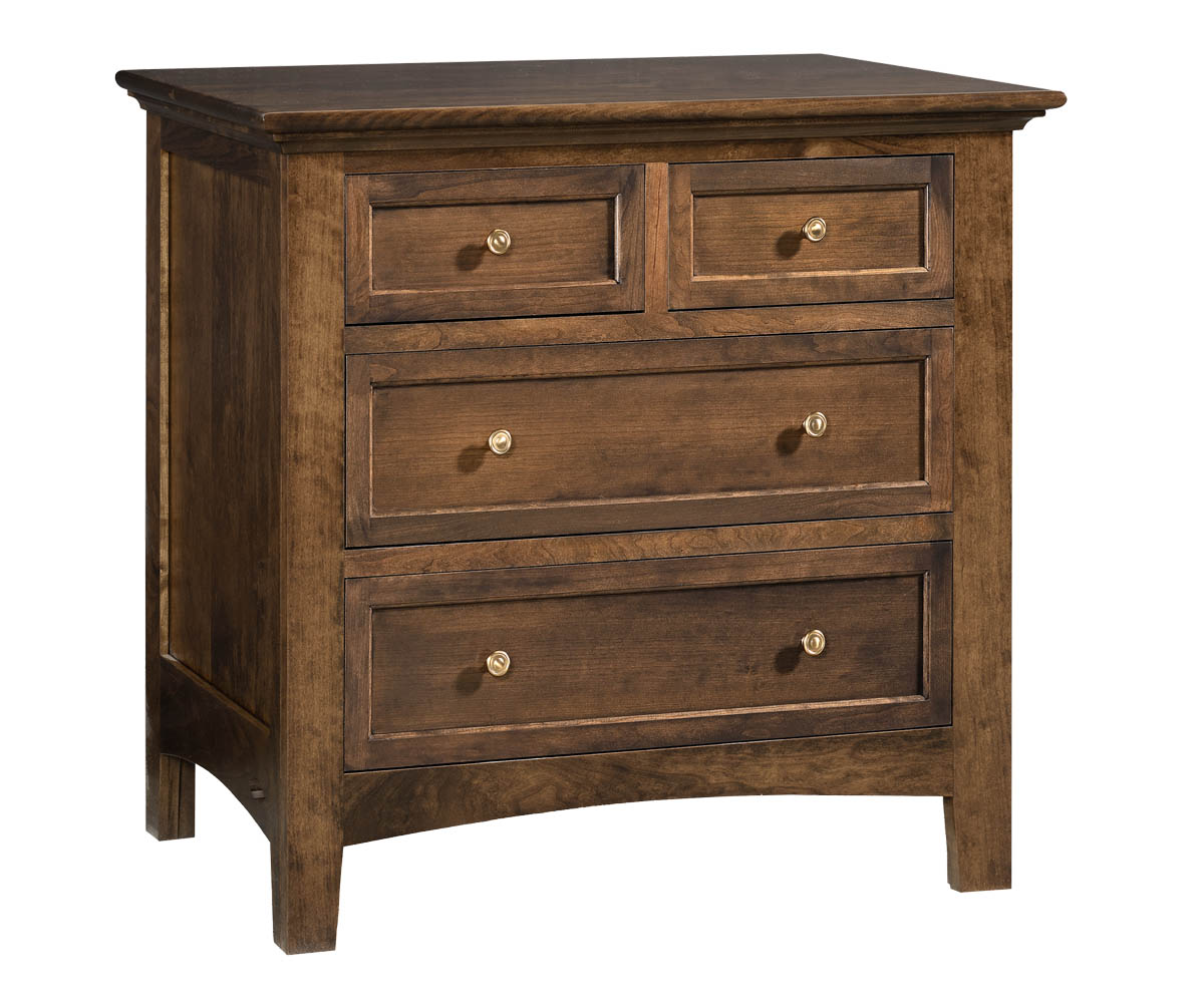 Millcraft Albany 4 Drawer Nightstand - Amish Handcrafted Solid Wood