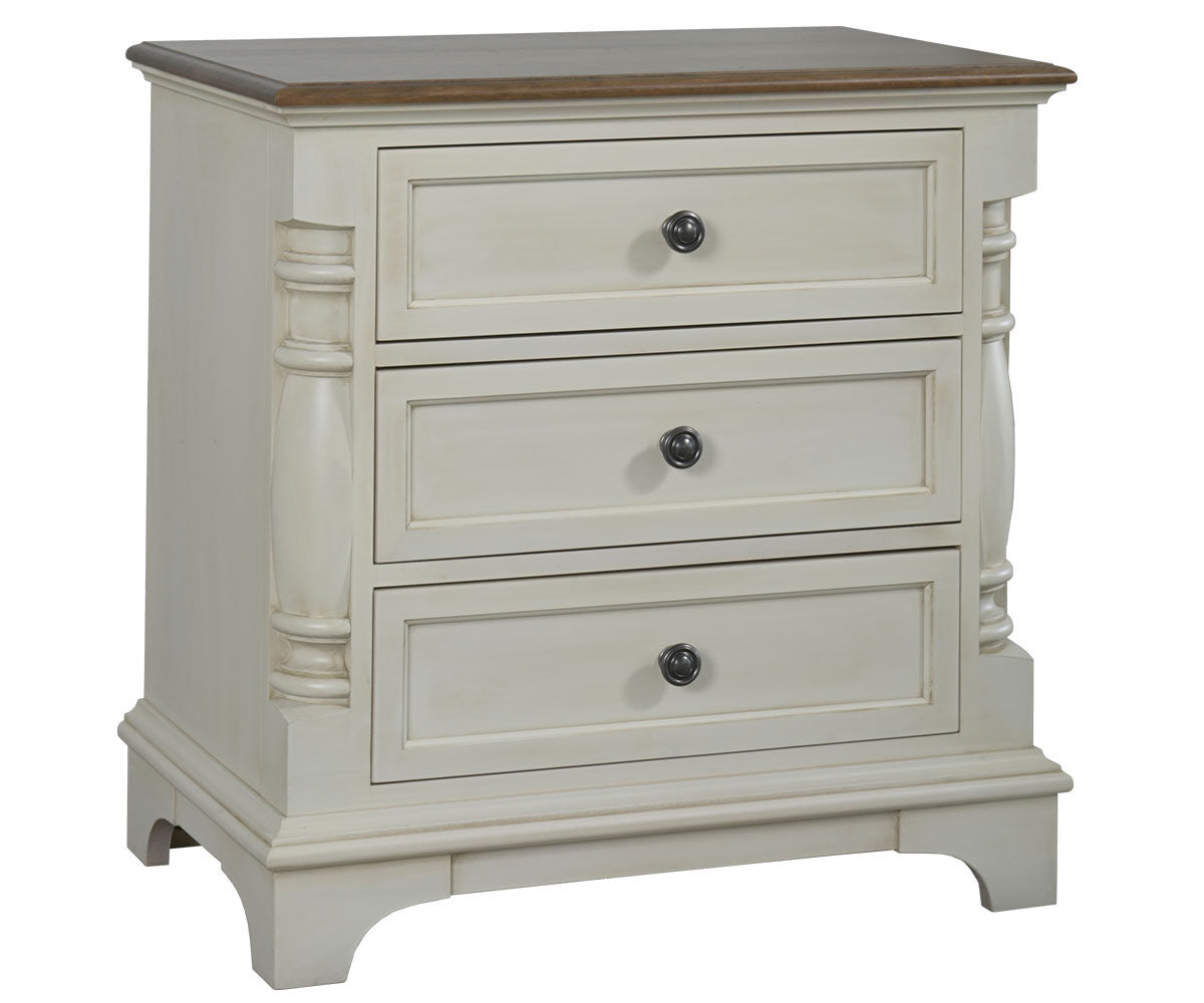 Millcraft Camden 3 Drawer Nightstand - Amish Handcrafted Solid Wood
