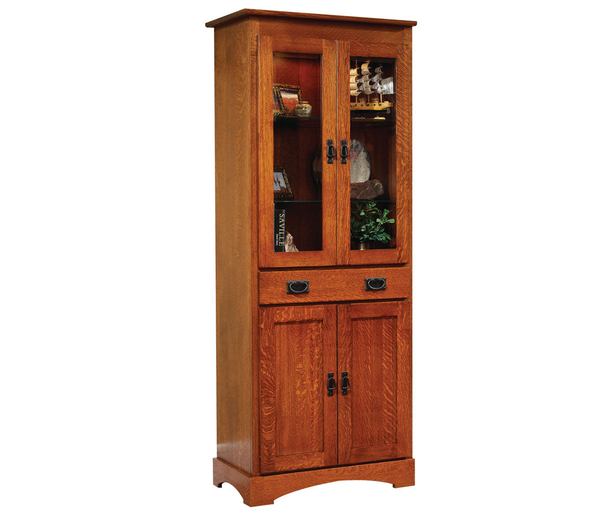 Millcraft Old English Mission 30'' Bookcase (Mission) - Amish Handcrafted Solid Wood