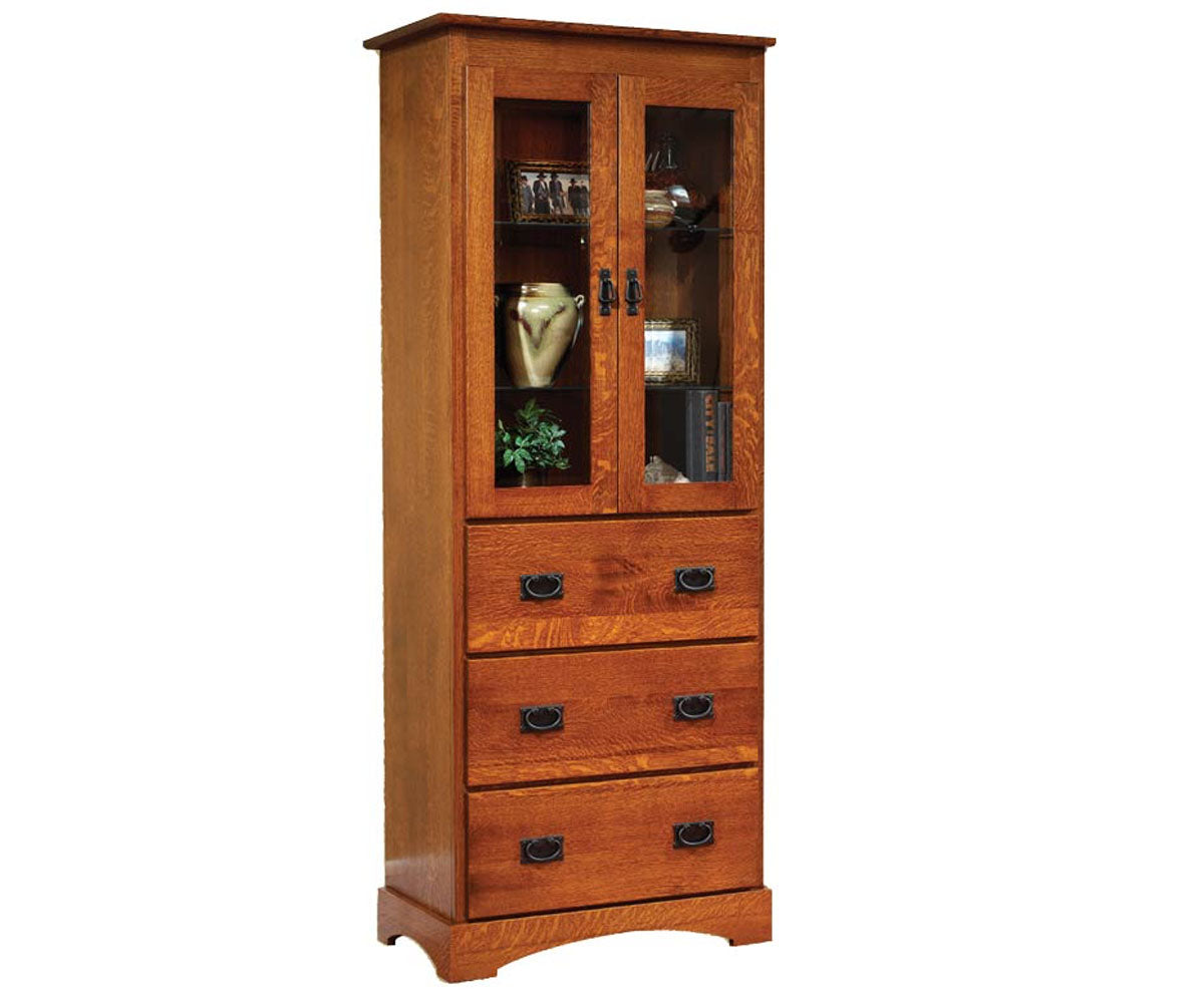 Millcraft Old English Mission 30'' Bookcase (Mission) - Amish Handcrafted Solid Wood