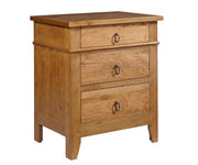 Millcraft Tucson 3 Drw Nightstand - Amish Handcrafted Solid Wood