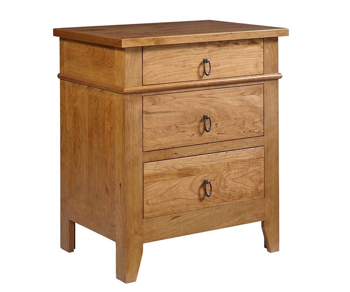 Millcraft Tucson 3 Drw Nightstand - Amish Handcrafted Solid Wood