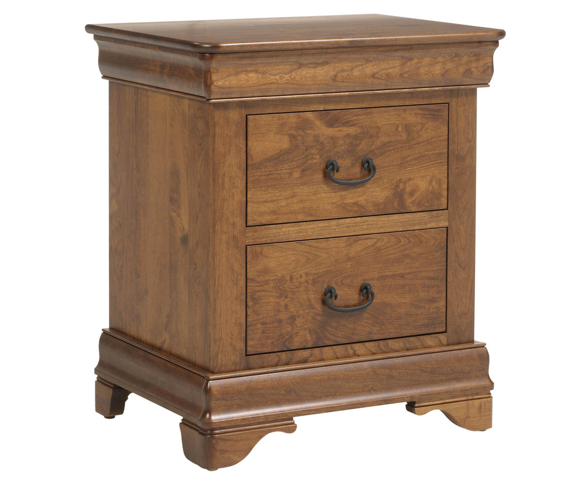 Millcraft Versailles 3 Drw Nightstand - Amish Handcrafted Solid Wood