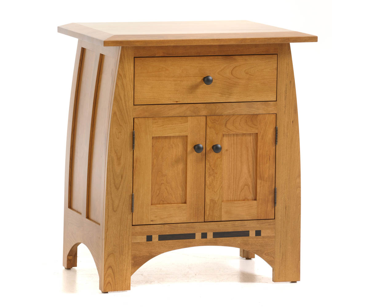 Millcraft Vineyard 1 Drw 2 Door Nightstand - Amish Handcrafted Solid Wood