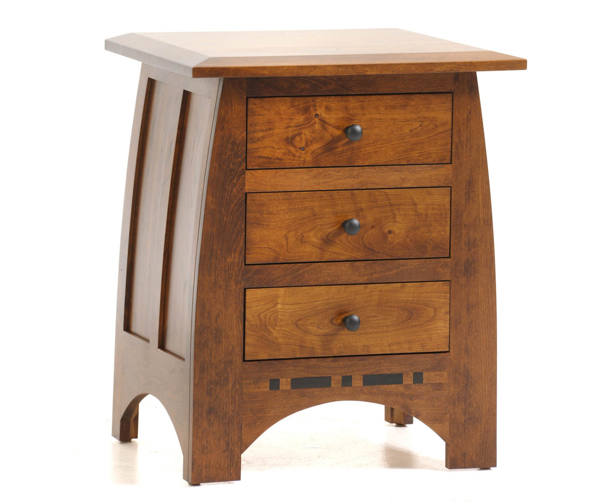 Millcraft Vineyard 24'' 3 Drw Nightstand - Amish Handcrafted Solid Wood