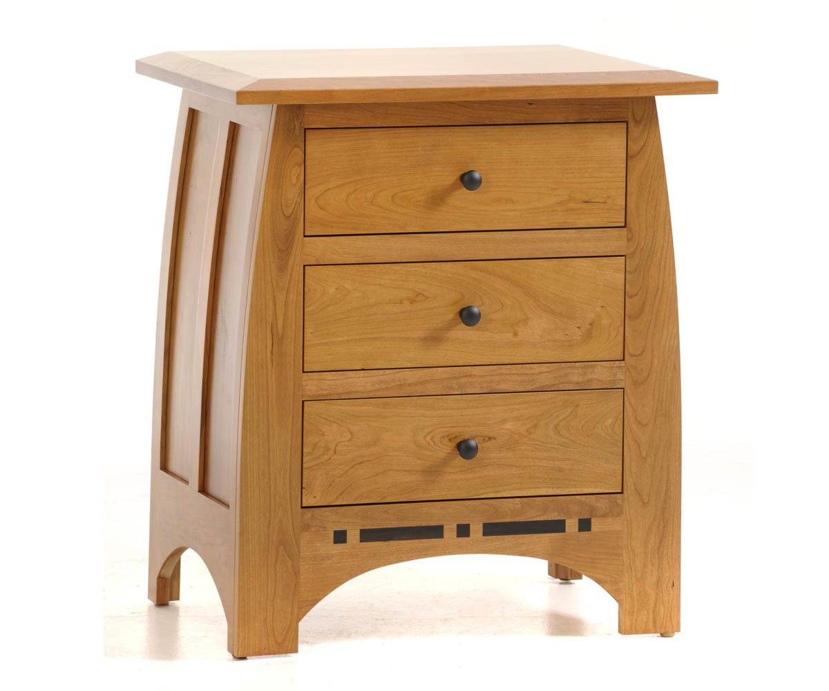 Millcraft Vineyard 28'' 3 Drw Nightstand - Amish Handcrafted Solid Wood