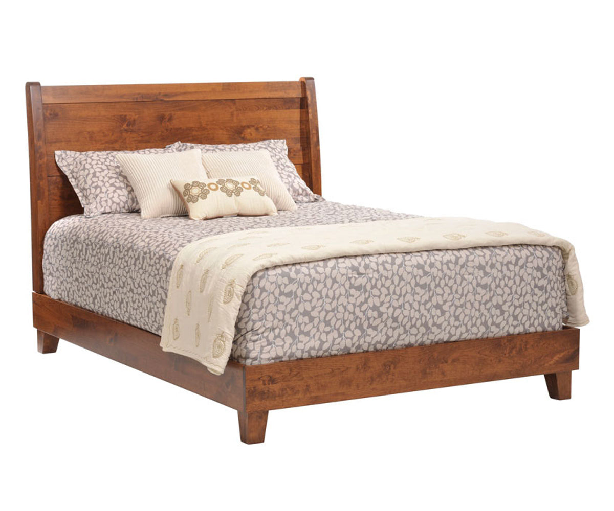 Millcraft Greenwich Sleigh Bed - Amish Handcrafted Solid Wood