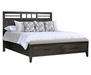 Millcraft Oslo Panel Bed With FB Drawers & Bench - Amish Handcrafted Solid Wood