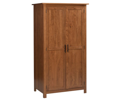 Williamsport Wardrobe With Rod &amp; Shoe Shelf