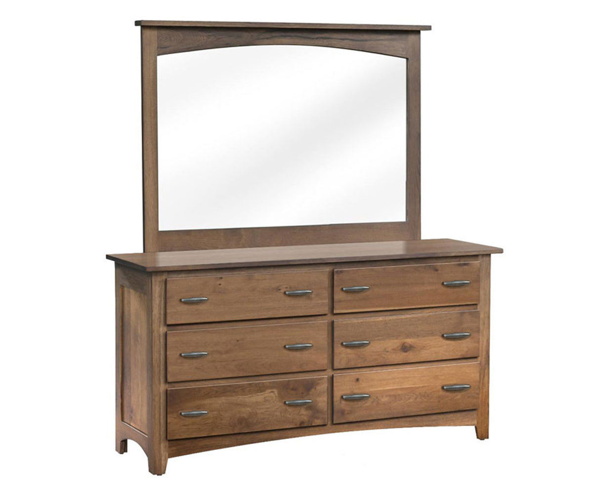 Millcraft Elizabeth Lockwood 64'' Low Dresser - Amish Handcrafted Solid Wood