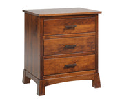 Millcraft Catalina 3 Drawer Nightstand - Amish Handcrafted Solid Wood
