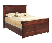 Millcraft Versailles Panel Bed With Drawer Units Raised 2'' - Amish Handcrafted Solid Wood