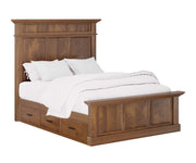 Millcraft Cades Cove Panel Bed With Drawer Units - Amish Handcrafted Solid Wood
