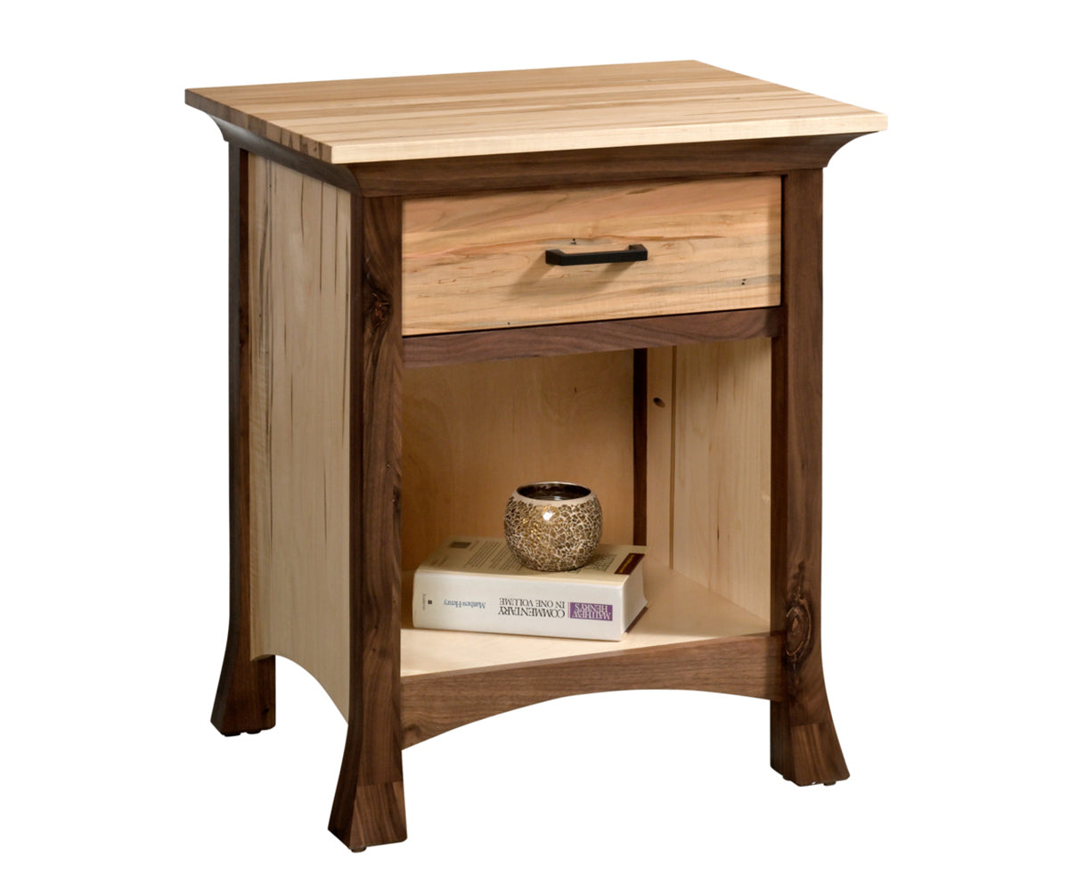Millcraft Oasis 1 Drw Nightstand - Amish Handcrafted Solid Wood