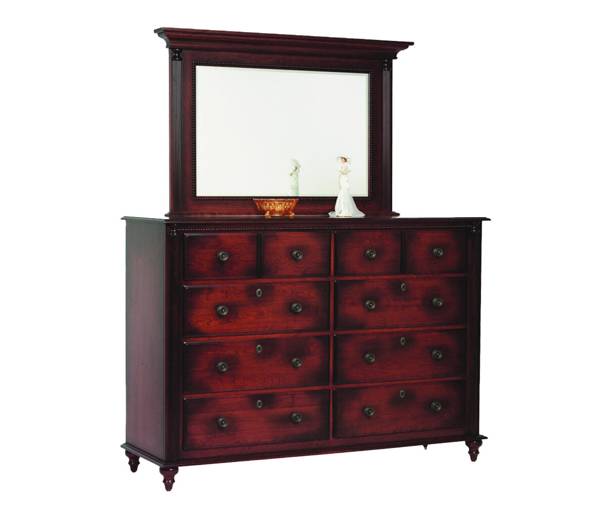 Millcraft Fur Elise High Dresser - Amish Handcrafted Solid Wood