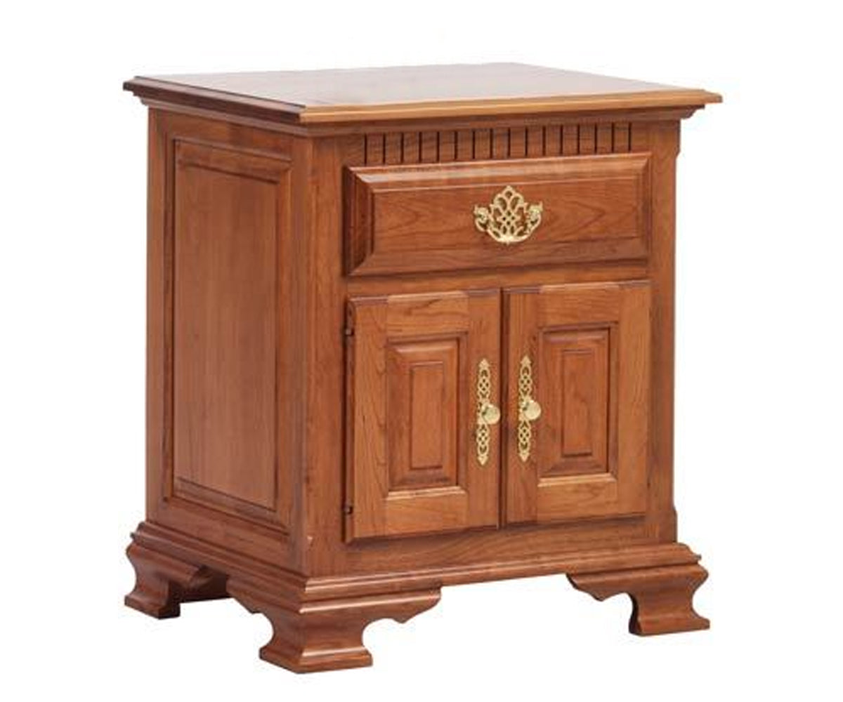 Millcraft Victoria's Tradition 1 Drw 2 Door Nightstand - Amish Handcrafted Solid Wood