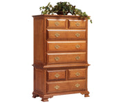 Millcraft Victoria's Tradition 2 Piece Chest On Chest - Amish Handcrafted Solid Wood