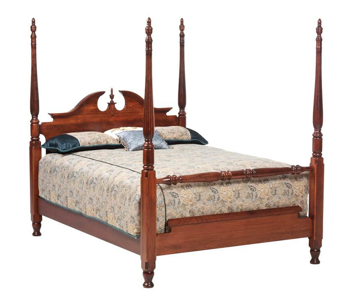 Millcraft Victoria's Tradition Pilaster Bed - Amish Handcrafted Solid Wood