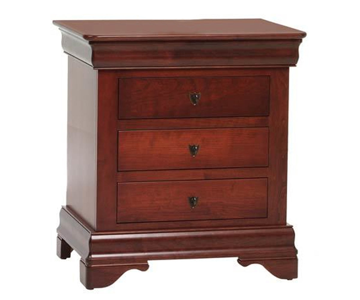 Millcraft Louis Phillipe 4 Drw Nightstand - Amish Handcrafted Solid Wood