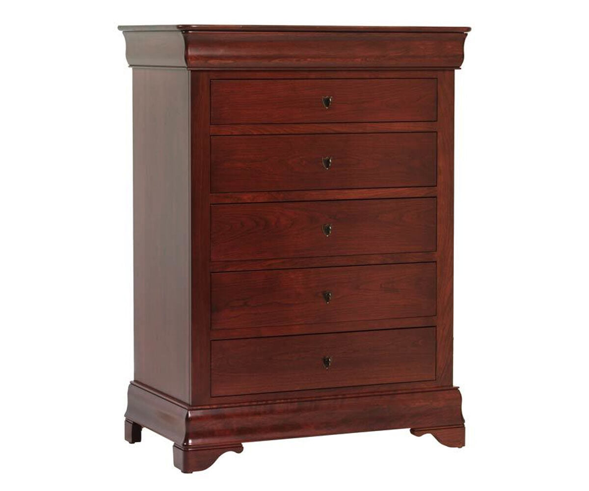 Millcraft Louis Phillipe Chest of Drawers - Amish Handcrafted Solid Wood