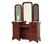 Millcraft Louis Phillipe Vanity and Dressing Bench - Amish Handcrafted Solid Wood