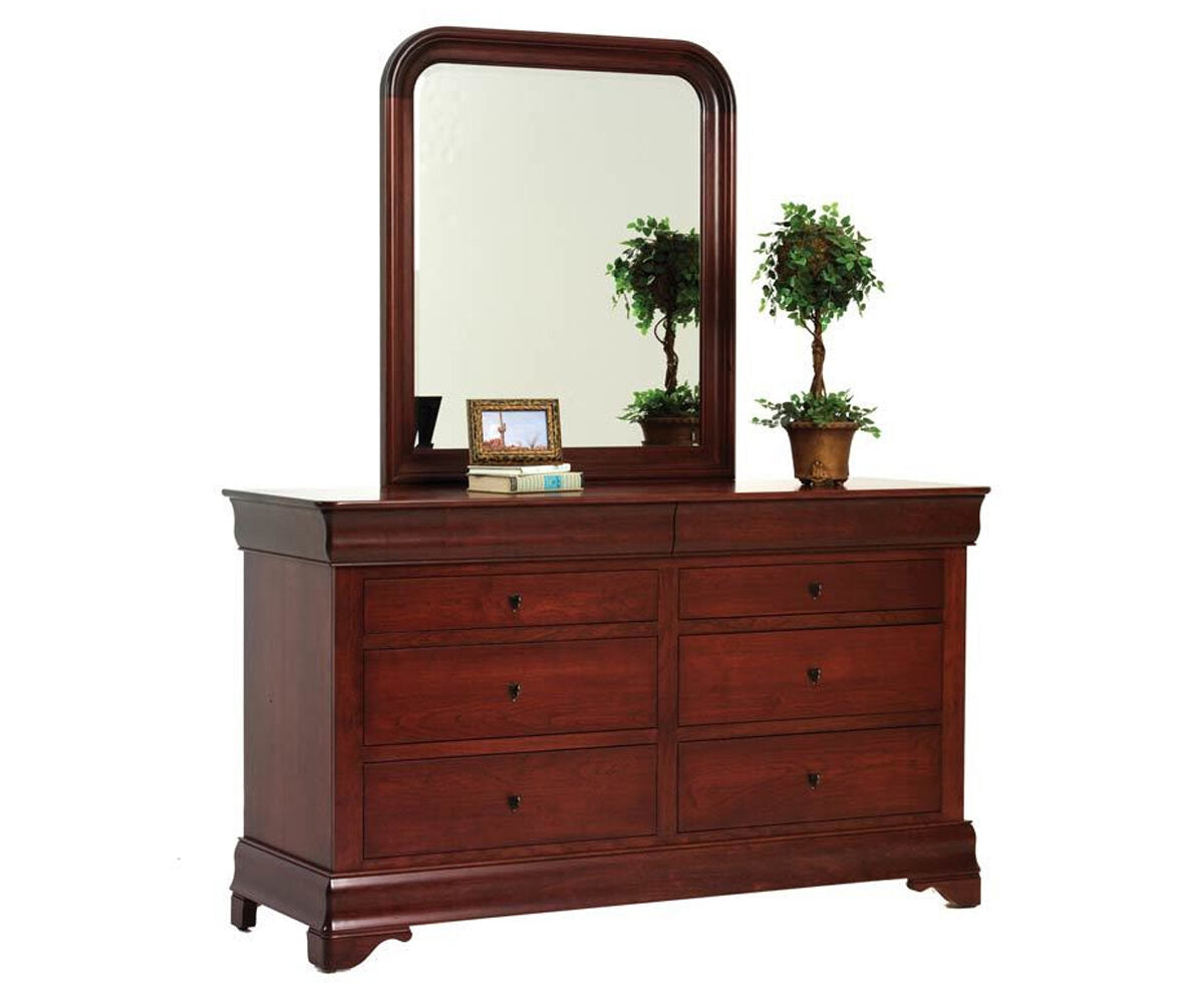 Millcraft Louis Phillipe Low Dresser - Amish Handcrafted Solid Wood