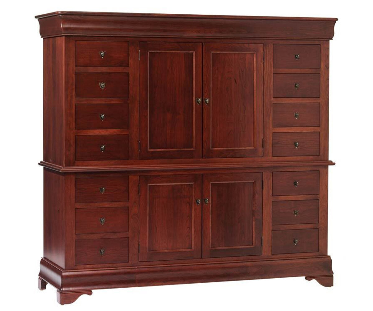 Millcraft Louis Phillipe 2-Piece Chifforobe - Amish Handcrafted Solid Wood