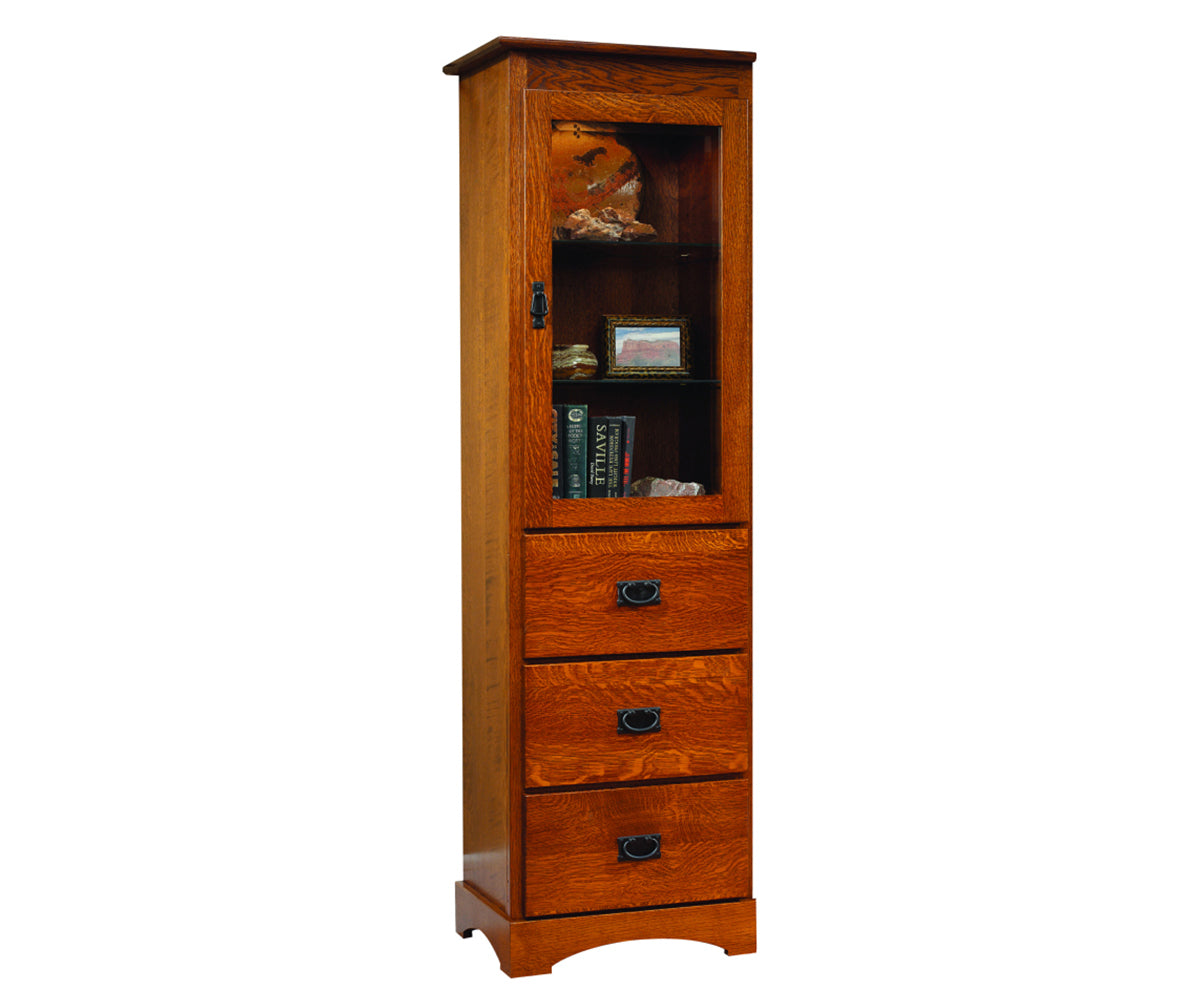 Millcraft Old English Mission Bookcase - Amish Handcrafted Solid Wood