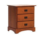 Millcraft Old English Mission 3 Drw Nightstand - Amish Handcrafted Solid Wood