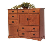Millcraft Old English Mission Grande Door Chest - Amish Handcrafted Solid Wood