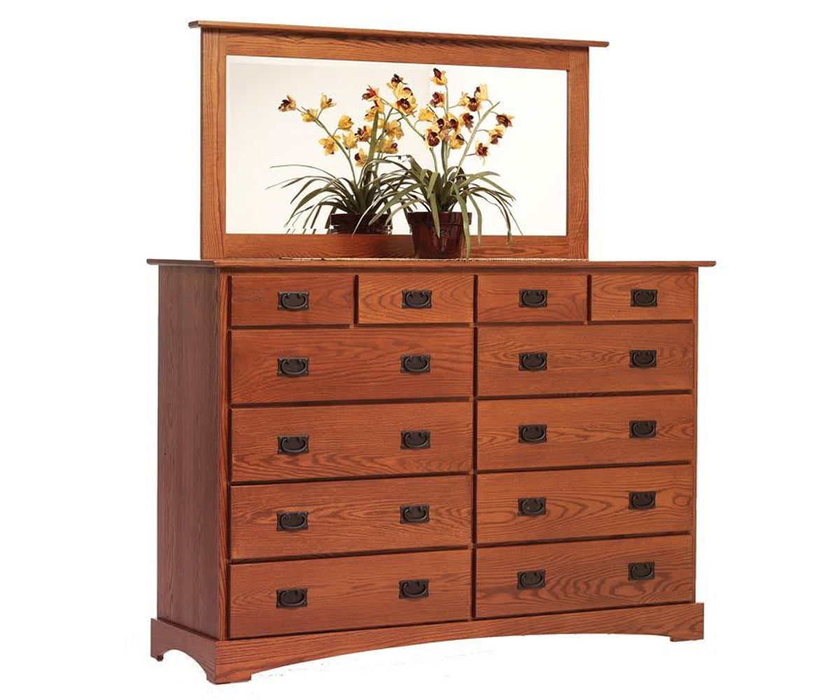 Millcraft Old English Mission 66'' High Dresser - Amish Handcrafted Solid Wood