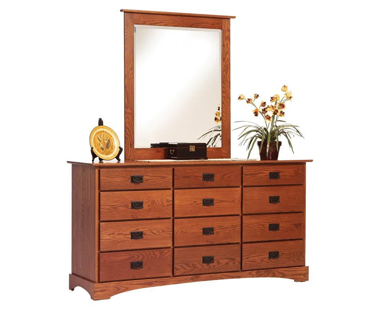 Millcraft Old English Mission 72'' Dresser - Amish Handcrafted Solid Wood