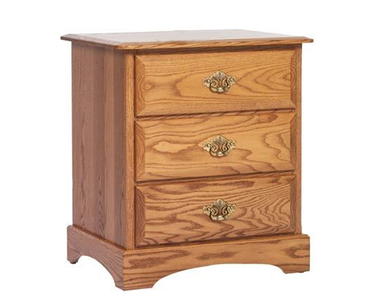 Millcraft Sierra Classic 3 Drw Nightstand - Amish Handcrafted Solid Wood