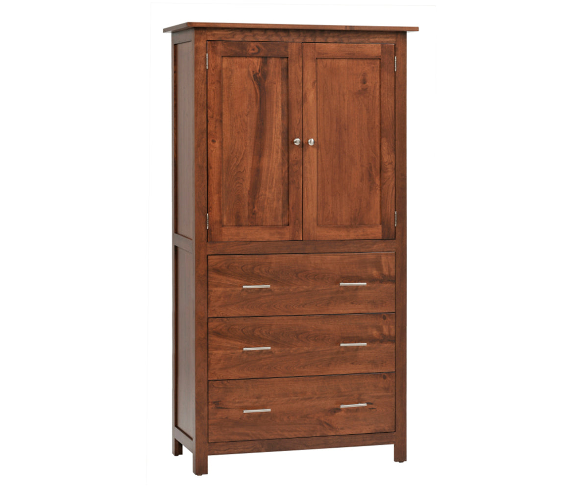 Millcraft Ashton 39" Armoire - Amish Handcrafted Solid Wood