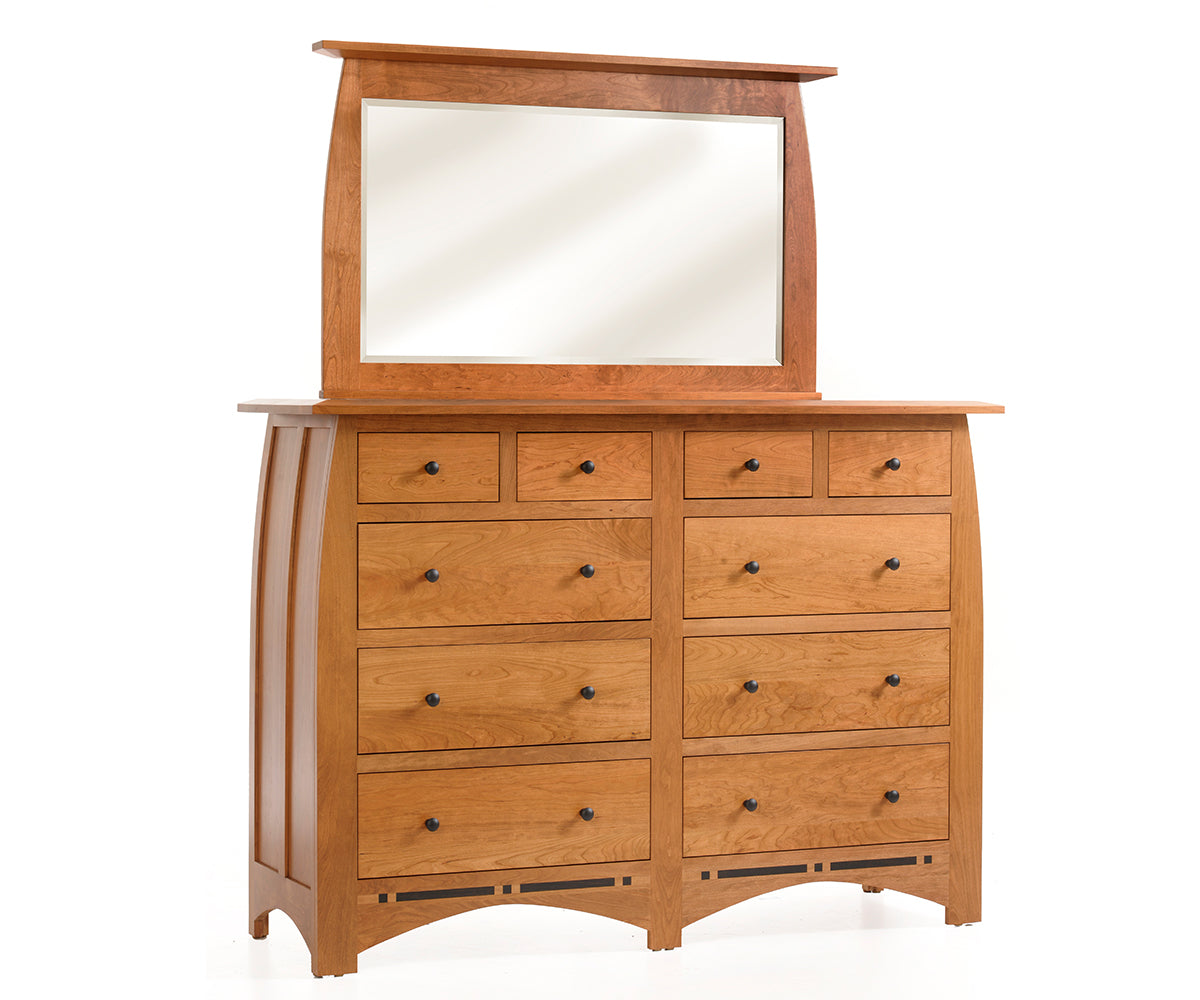 Millcraft Vineyard High Dresser - Amish Handcrafted Solid Wood