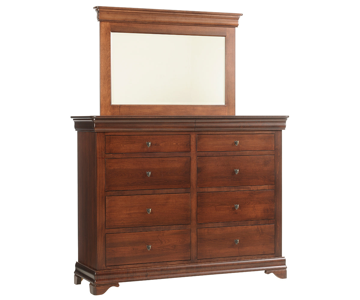 Millcraft Versailles High Dresser - Amish Handcrafted Solid Wood