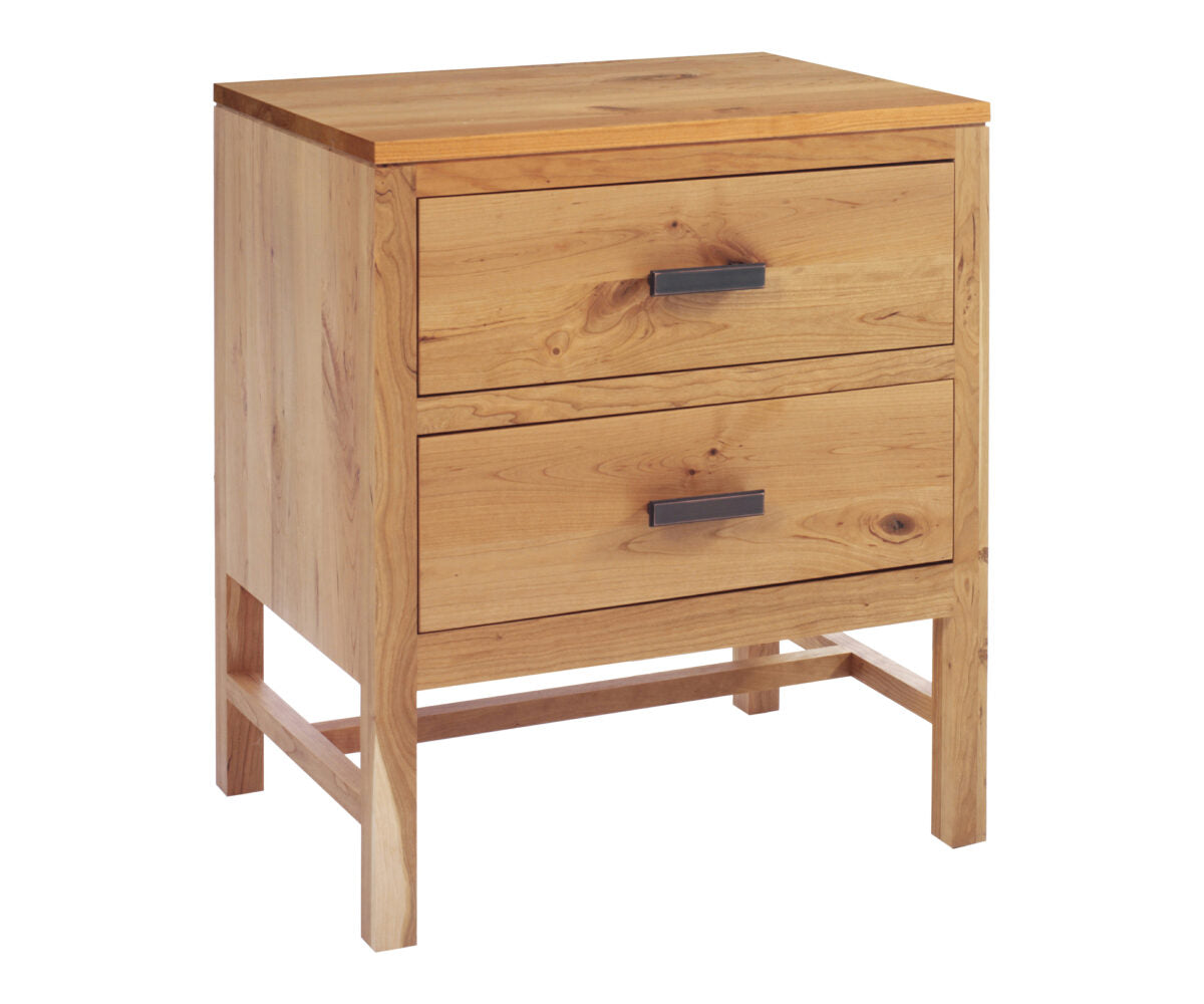 Millcraft Lynnwood 2 Drw Nightstand - Amish Handcrafted Solid Wood