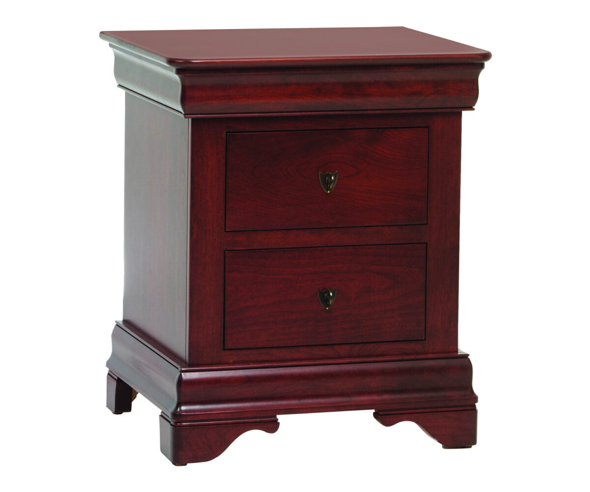 Millcraft Louis Phillipe 3 Drw Nightstand - Amish Handcrafted Solid Wood