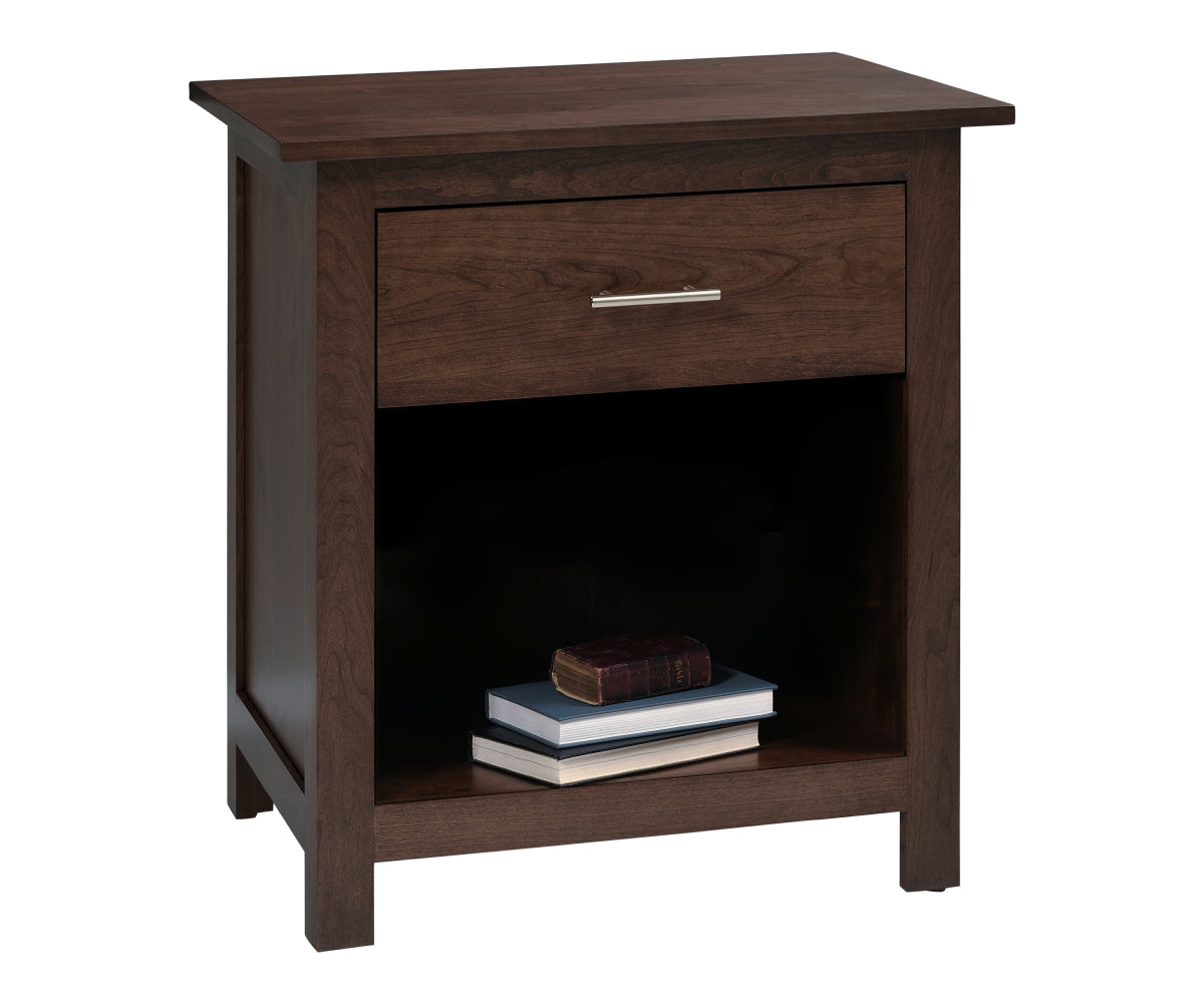Millcraft Ashton 1 Drawer Nightstand - Amish Handcrafted Solid Wood