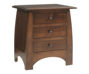 Millcraft Bordeaux 3 Drawer Nightstand - Amish Handcrafted Solid Wood