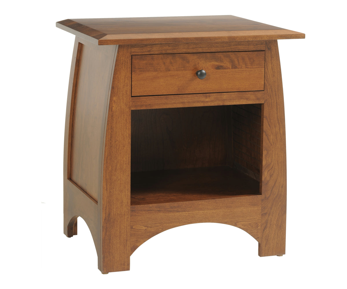 Millcraft Bordeaux 1 Drawer Nightstand - Amish Handcrafted Solid Wood