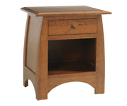 Millcraft Bordeaux 1 Drawer Nightstand - Amish Handcrafted Solid Wood