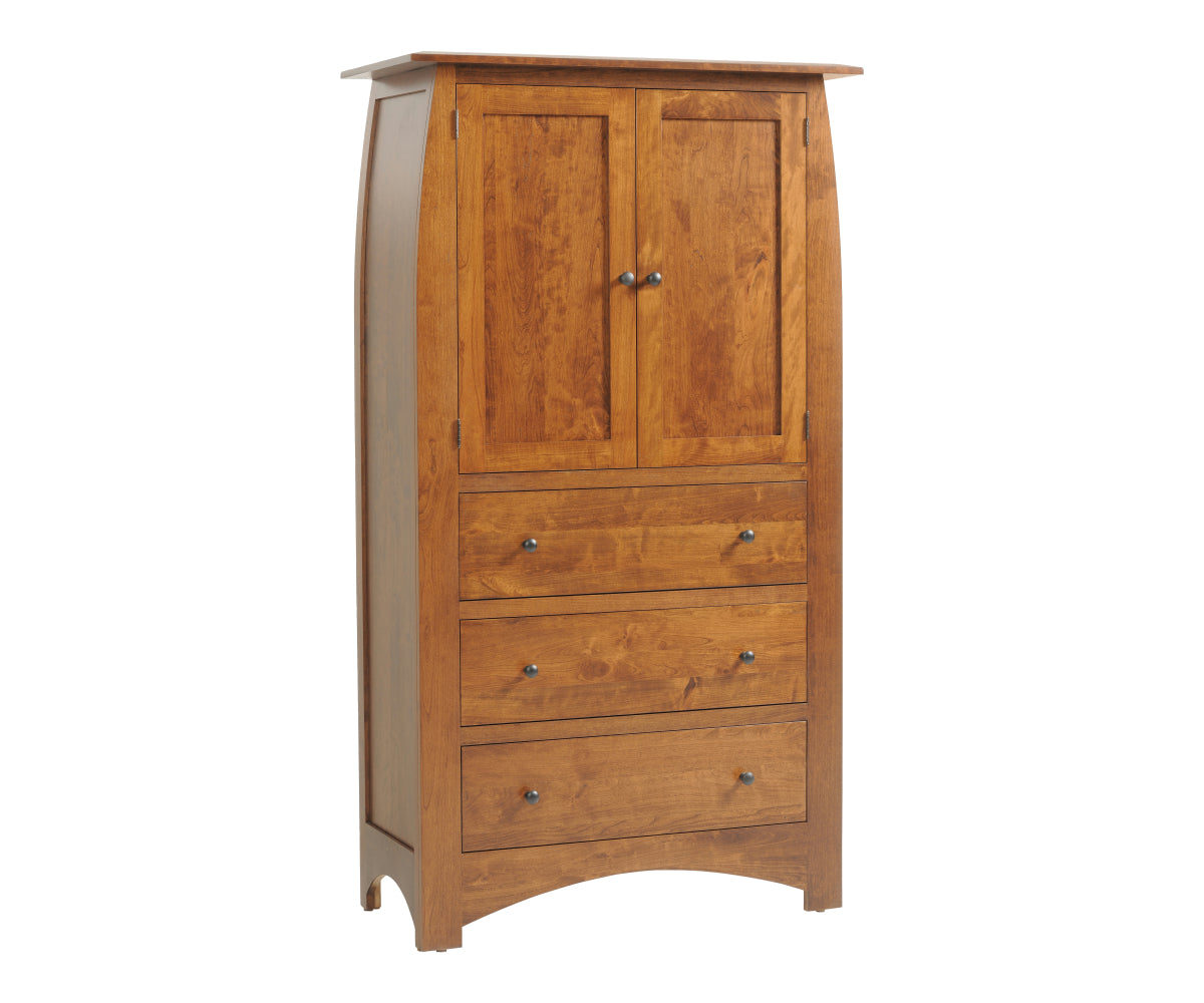Millcraft Bordeaux Armoire - Amish Handcrafted Solid Wood