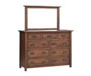 Millcraft Mountain Lodge High Dresser - Amish Handcrafted Solid Wood